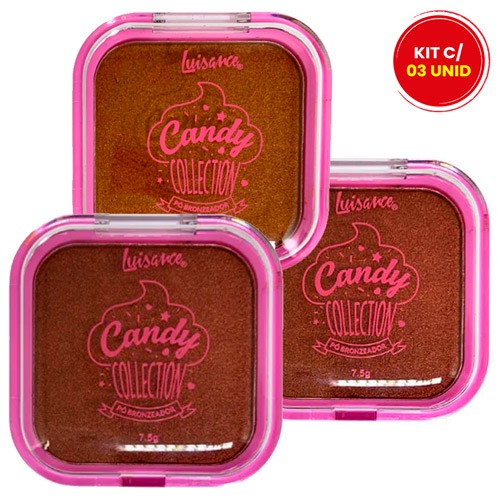 Pó Bronzeador Candy Collection Luisance L671 – Kit c/ 03 unid