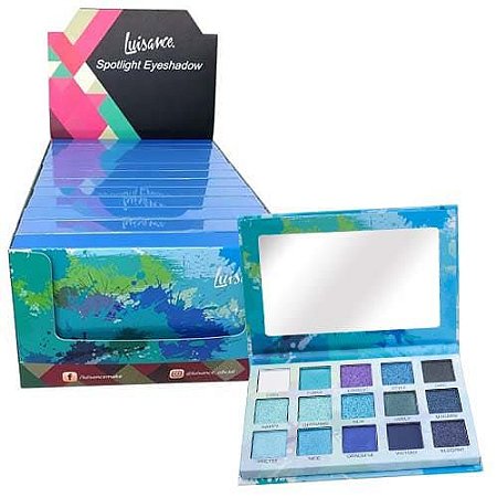 Paleta de Sombras Spotlight Eyeshadow Blue Luisance L2037 – Box c/ 12 unid