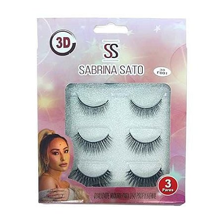 Kit de Cílios Postiços Magnéticos 3D-F001 Sabrina Sato SS-1236