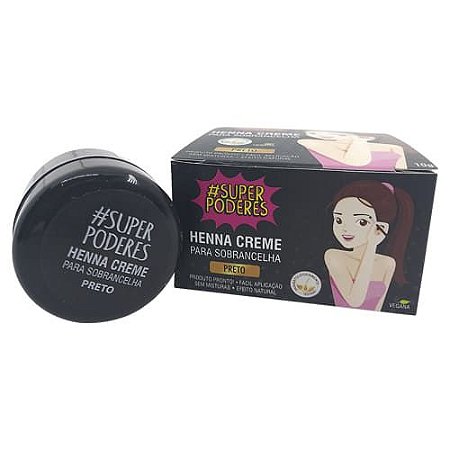 Henna Creme para Sobrancelha Preto Super Poderes CRPSP01