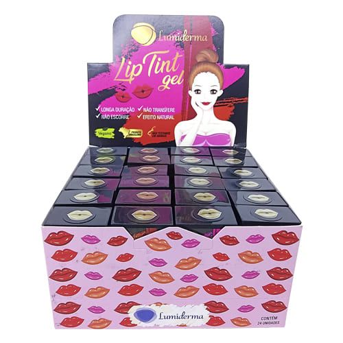 Lip Tint Gel Vegano Lumiderma DLTGL01 – Box c/ 24 unid