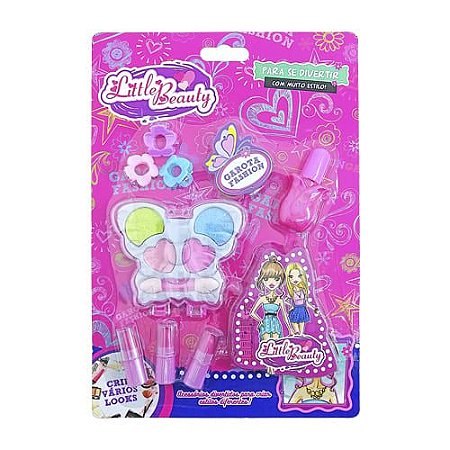 Kit Maquiagem pra Boneca Little Beauty • Biju Glamour