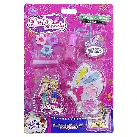 Brinquedo Infantil Kit Maquiagem para Boneca Little Beauty BAR-14222 -  Maquiagem Virtual