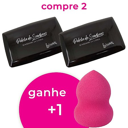 Compre 2 Paleta de Sombras Standard 24 Cores Luisance L013 e Ganhe 1 Esponja 360°