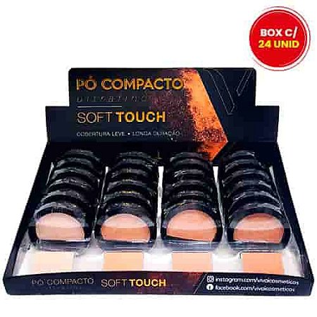 Pó Compacto Ultrafino Soft Touch Vivai 1021.1.1 – Box c/ 24 unid