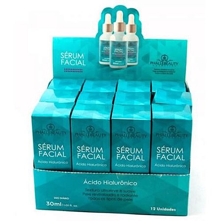 Sérum Facial Ácido Hialurônico Phállebeauty PH0154 - Box c/ 12 unid