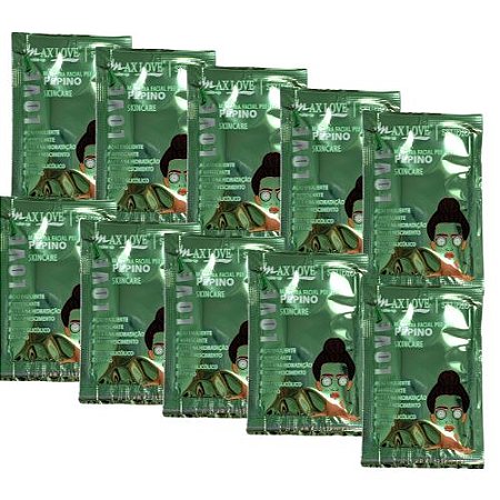 Máscara Facial Peel Off Pepino Max Love - Pcte c/ 10 unid