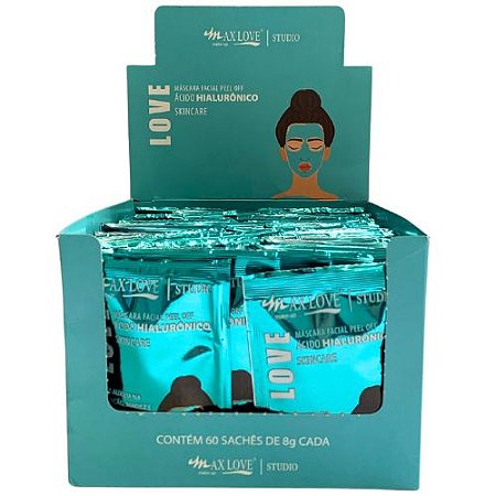 Máscara Facial Peel Off Ácido Hialurônico Max Love - Box c/ 60 unid