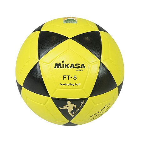 Bola Futevolei Mikasa FT5 - Profissional Amarela e Preto