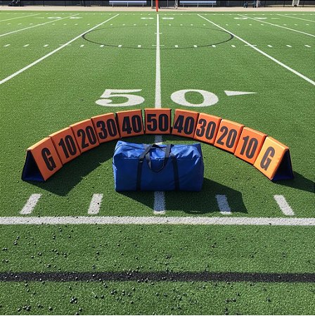 Kit 11 Marcadores de Jardas para Futebol Americano