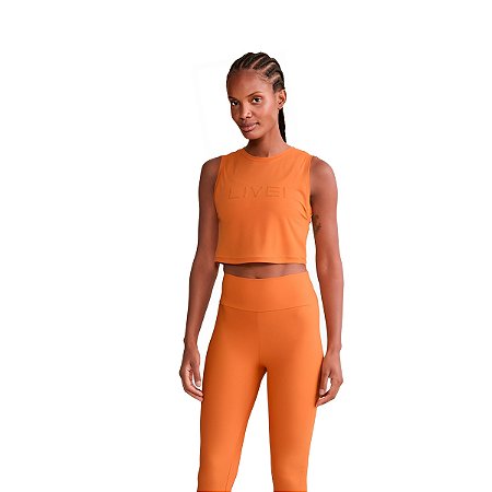 Camiseta Regata Cropped LIVE! Feminina Comfort
