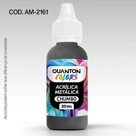 Tinta Acrílica Metálica Quanton Colors Chumbo AM2161