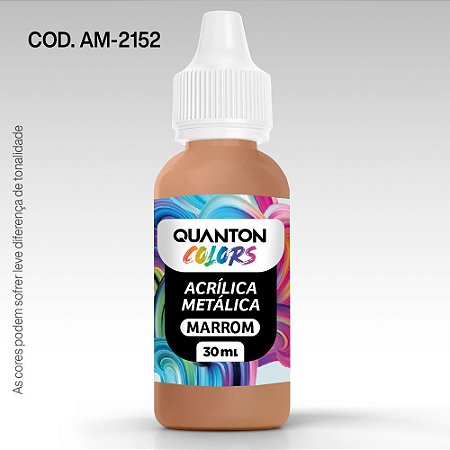 Tinta Acrílica Metálica Quanton Colors Marrom AM2152