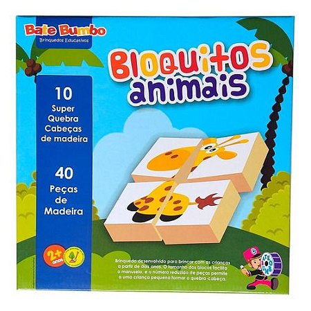 Quebra- Cabeça: Bloquitos Animais (2 anos+)