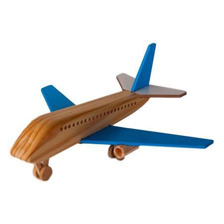 Avião Boeing de Madeira Azul (3 anos+)