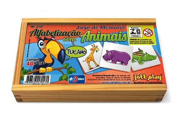 Jogo Memórias Educativas Alfabetização