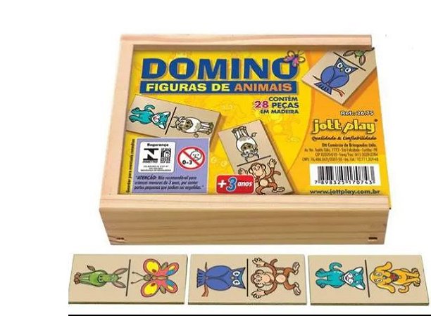 Jogo de Dominó - Figura de animais ( 3 anos+)