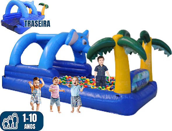 PISTA DE BOLINHAS SAVANA (2x1: pista pula-pula e bolinhas) (4,20m x 3,20m / altura: 2m)
