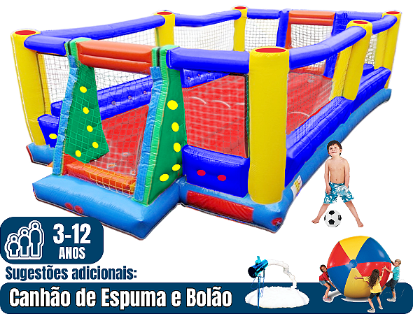 Futebol de Sabão COM REDES LATERAIS (área total: 11m x 5,5m / altura: 3m)