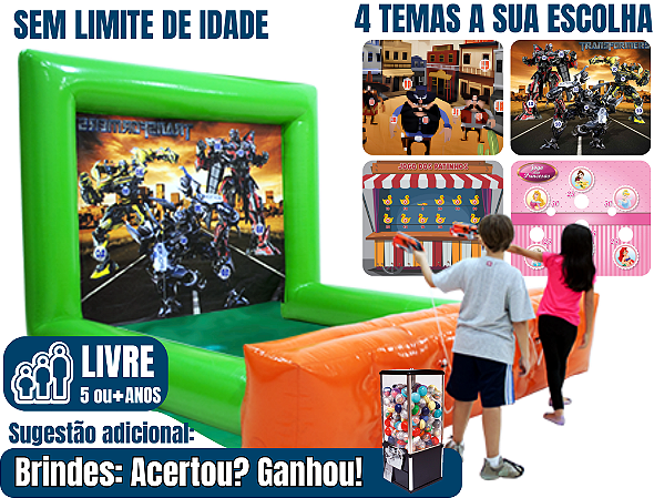 Jogo de TIRO AO ALVO PREMIUM (com Nerf) (4m x 3,5m / altura: 2m) (quatro opções de modelo)
