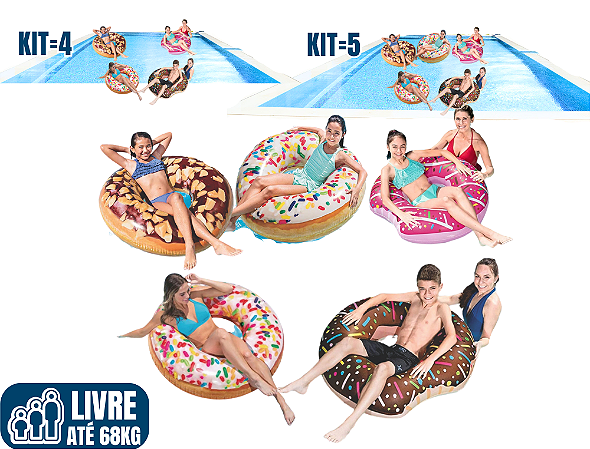 Kit 4 ou 5 Boias: Rosquinhas DONUTS