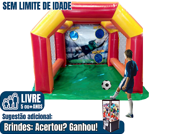 CHUTE A GOL INFLÁVEL (2,5m x 3,5m / altura: 2m)
