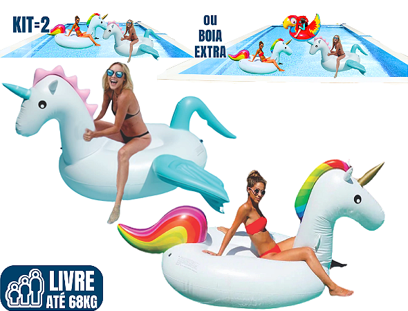 Kit 2 Boias Gigantes: UNICÓRNIOS