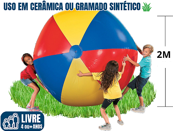 Bola GIGANTE para empurrar (2m x 2m)