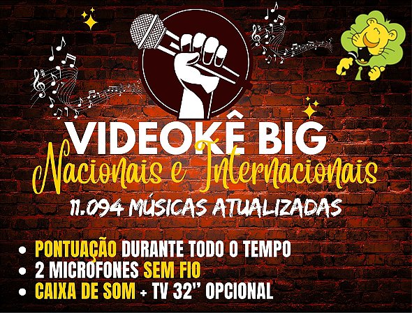 VIDEOKÊ BIG (Nacionais e Internacionais) (11.094 músicas atualizadas) (lista de música na descrição)