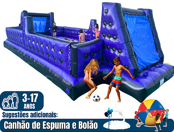Futebol de Sabão JUVENIL (área total: 11m x 5,5m / altura: 2m)