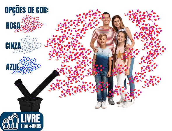 CHUVA DE PAPEL prateado, vermelho ou azul (máquina de papel para chá de revelação, "parabéns" de aniversários ou valsa)