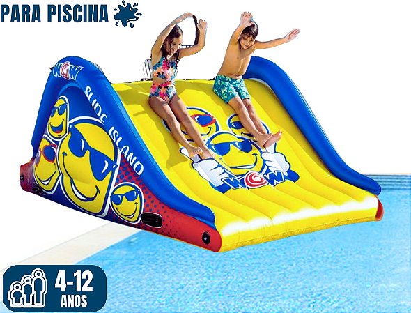 Mini-Toboágua SLIDE ISLAND WOW para piscina (3m x 2,5m / altura: 1,2m)
