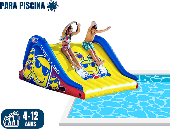 Mini-Toboágua SLIDE ISLAND WOW para piscina (3m x 2,5m / altura: 1,2m)