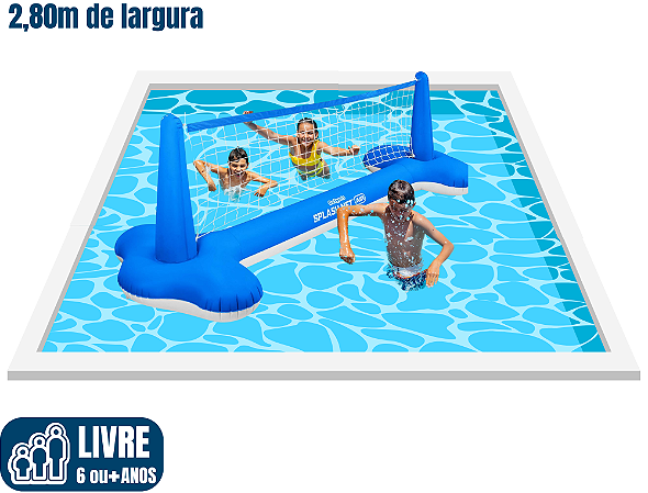 Vôlei Aquático Inflável SPLASH NET (Biribol) (2,8m de comprimento)