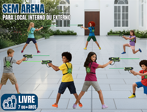 PISTOLAS LASER TAG sem arena (para local interno ou externo)