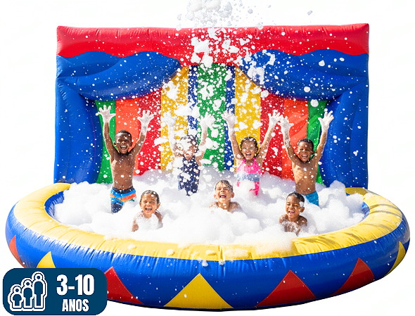 CIRCO DE ESPUMA no Picadeiro Inflável (7,5m x 3,5m / altura: 0,40m)