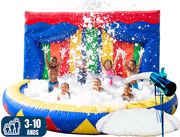BANHO DE ESPUMA no CIRCO INFLÁVEL (4m x 3,5m / altura: 2,80m)