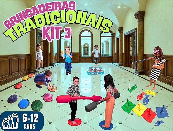 Kit Brincadeiras Tradicionais nº 03 (diversão econômica: você no comando)