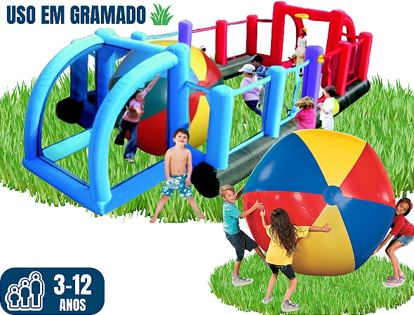 MINI-FUTEBOLÃO sem PISO para CERÂMICA ou GRAMADO (com bola e bolão) (8m x 4m / altura: 1,50m)