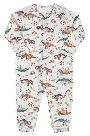 Macacão Longo Bebê Dinossauros Boho