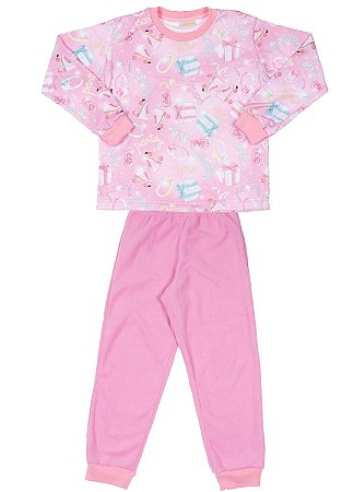 Pijama Infantil Feminino Soft Patins Roller