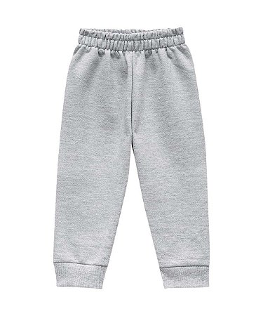 Calça Moletom Infantil Flaneda com punho Kyly - Cinza