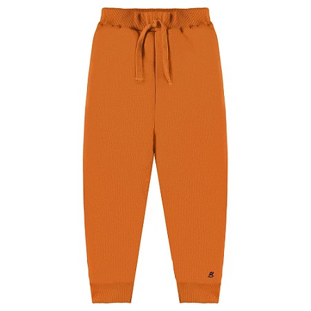 Calça Moletom Infantil Flanelada Neon Laranja - Up Baby