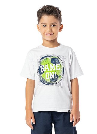 Camiseta Meia Manga Infantil Masculina Futebol