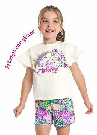 Pijama Infantil Feminino Curto Quimby