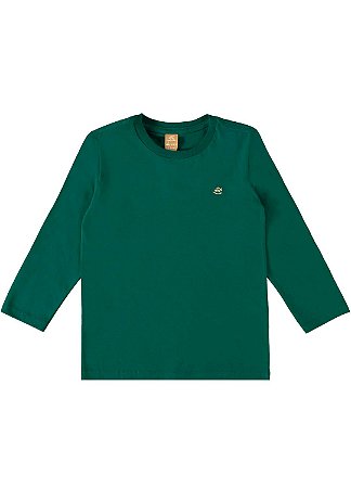 Camiseta Infantil Masculina Manga Longa Verde Up Baby