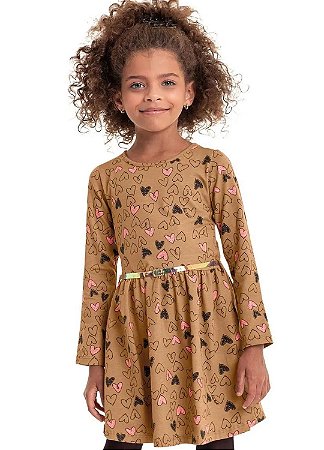 Vestido Infantil Manga Longa
