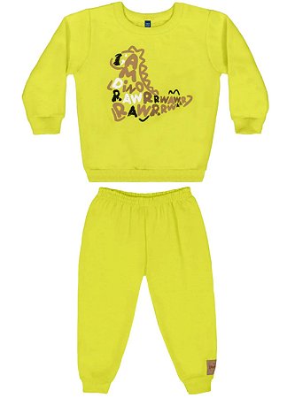 Conjunto Moletom Bebê Masculino Dinossauro