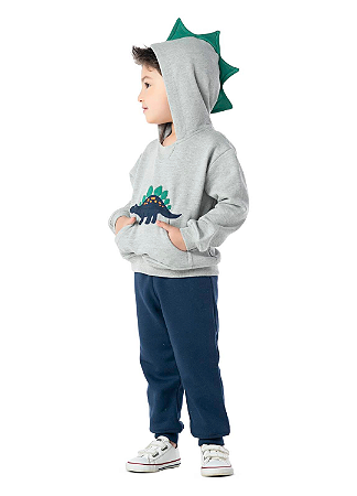 Conjunto Moletom Bebê Masculino Dino
