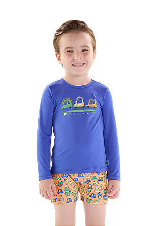 Conjunto Praia Menino Camiseta e Sunga Com Proteção Solar Up Baby